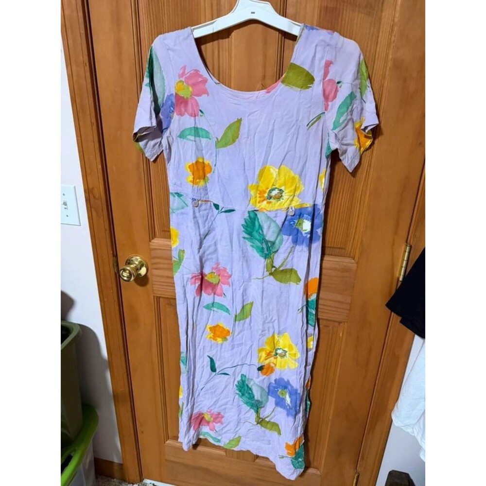 Jams World vintage 90s Hawaiian purple midi dres